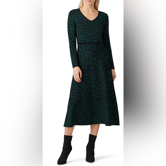 Great Jones Forest Leopard Knit Dress- Size M - Picture 3 of 7